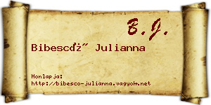 Bibescó Julianna névjegykártya